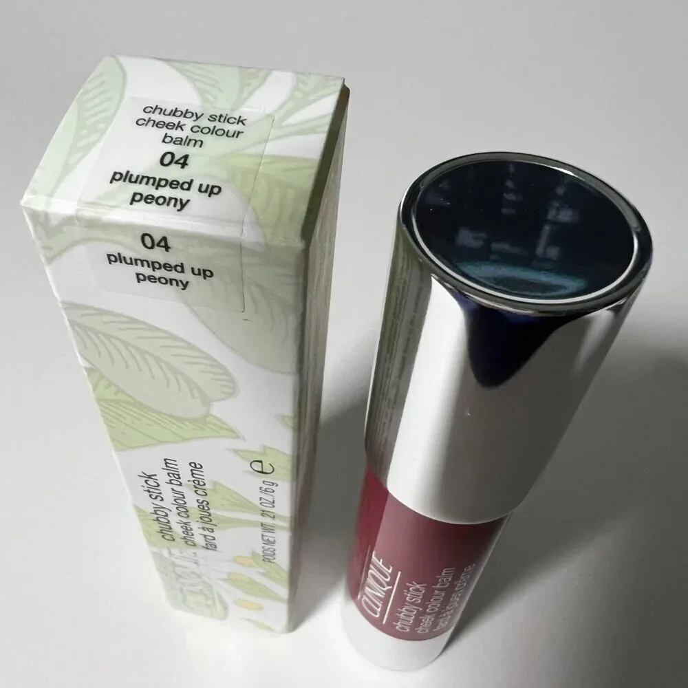 Clinique Chubby Stick Cheek Color Balm Blush Shade 04 Plumped Up Peony Full Siz